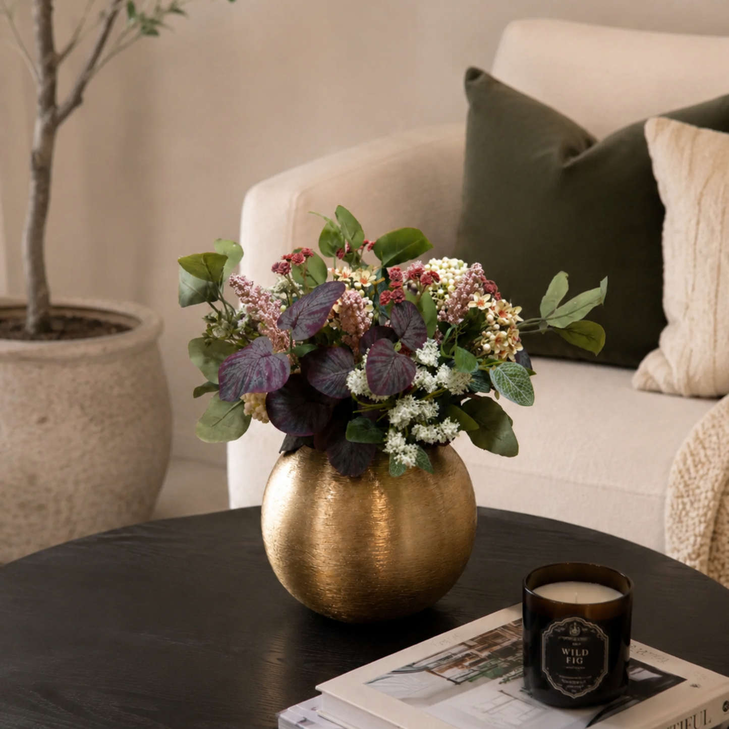 Golden Meadow Bloom | Luxury Faux Floral Arrangement