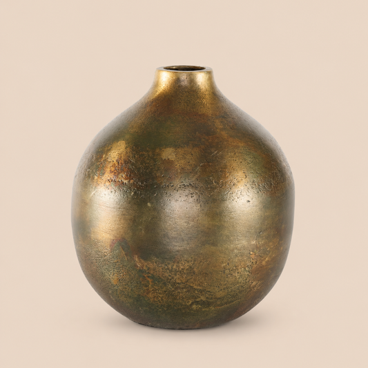 Antique Gold Decorative Vase | Luxury Metallic Home Décor Accent