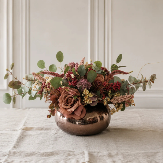 Bronze Bowl | Luxury Faux Floral Centrepiece
