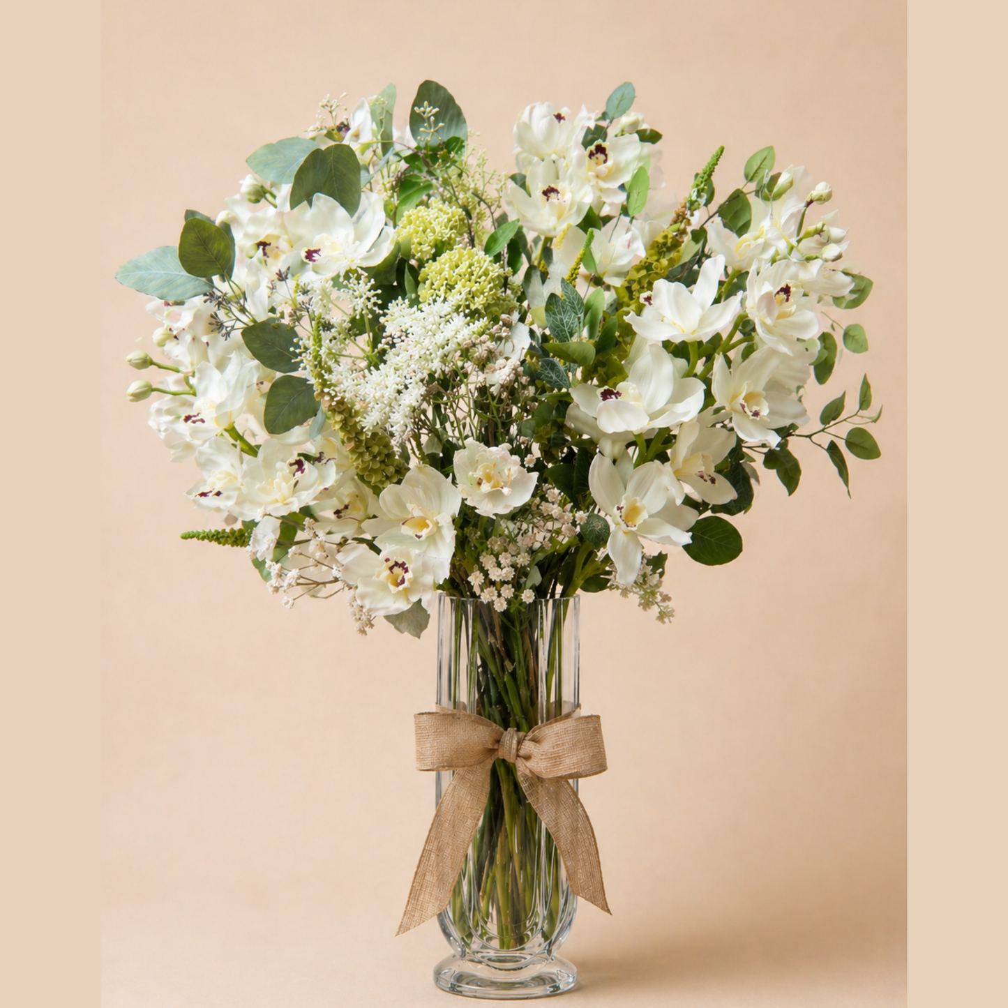Classic Orchid Vase | Luxury Faux Orchid Arrangement