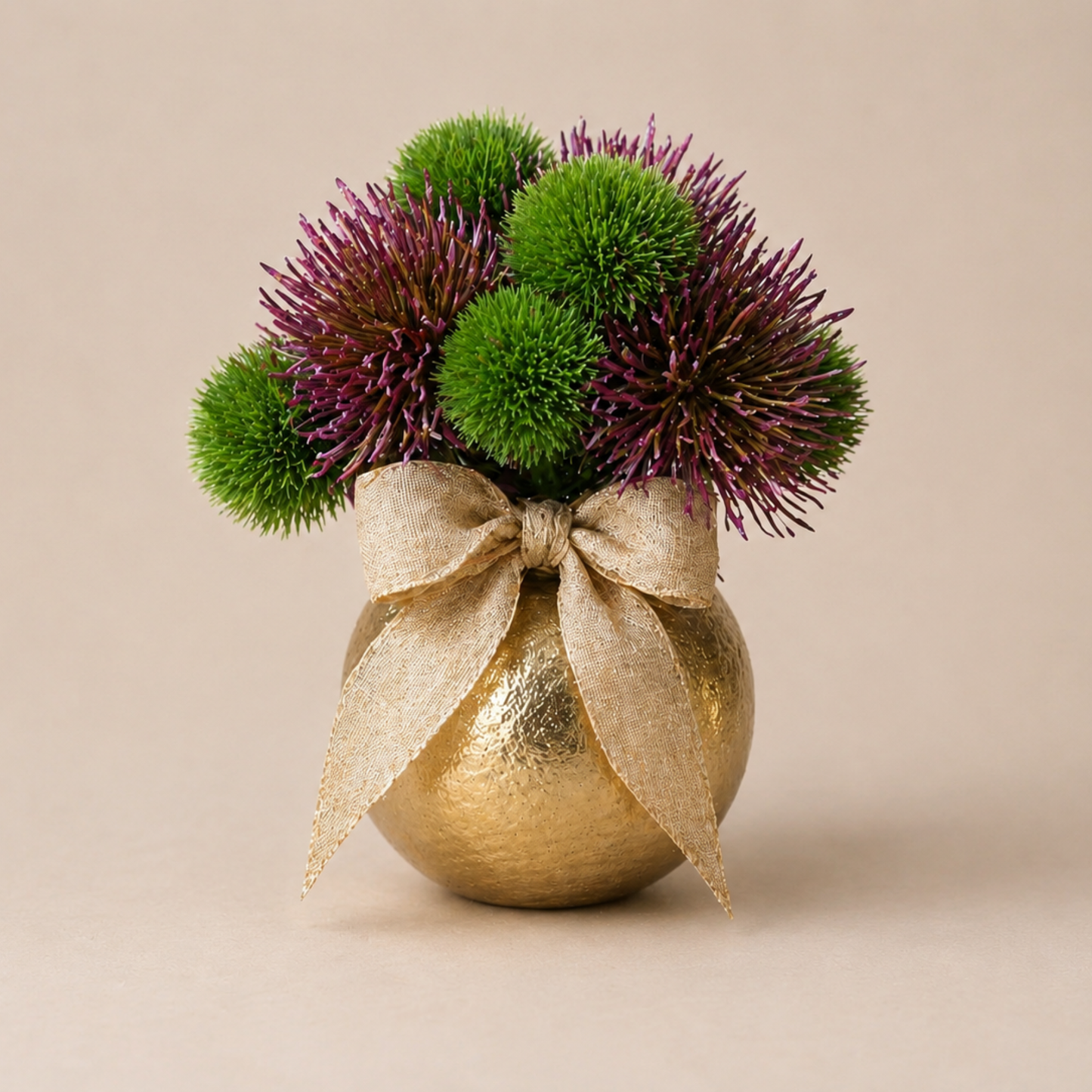 Mini Duo Gold | Luxury Gold Vase Faux Floral Set